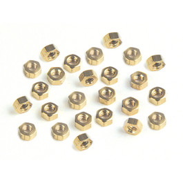 Miniature Brass Nuts, Pack of 25